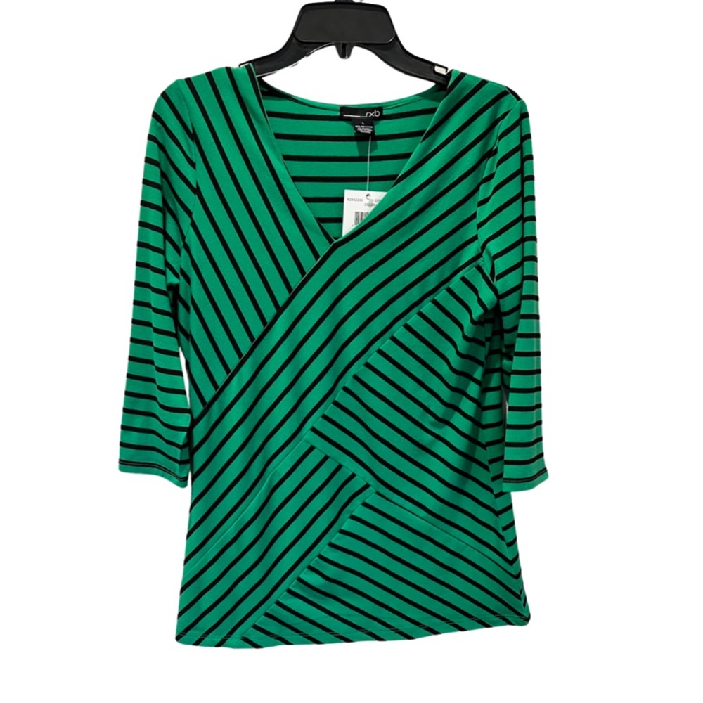NWT Green V-Neck top by RXB.